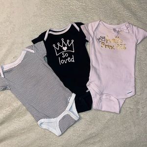 3 Pack Baby Girl Onesies